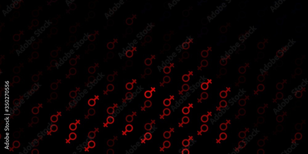 Dark Orange vector template with businesswoman signs. Dark Orange vector template with businesswoman signs.