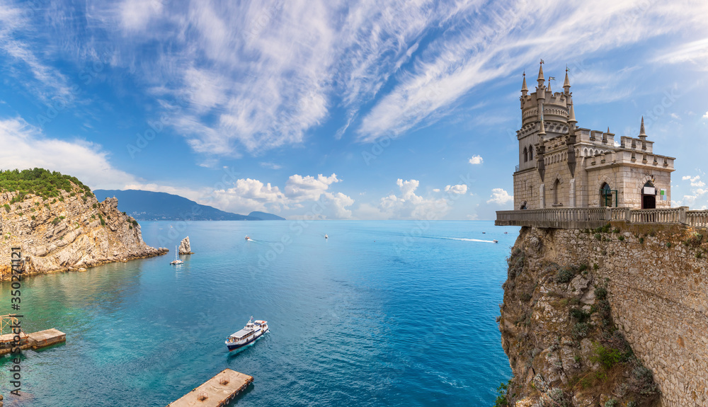 Swallow's Nest Castle and the Black sea scenery, Crimea