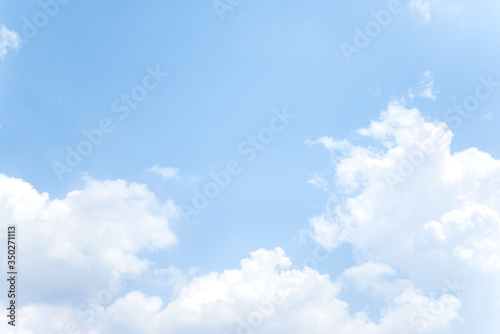 Blue sky background with clouds.Clearing day and Good weather in the morning.