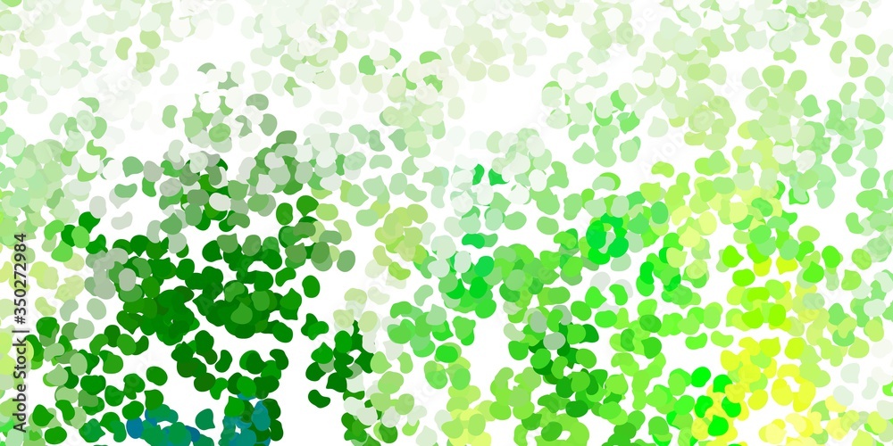 Light green, yellow vector pattern with abstract shapes. Light green, yellow vector pattern with abstract shapes.