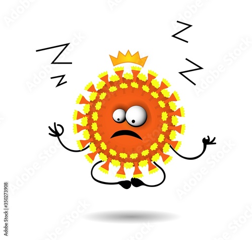 The impact of the pandemic on the global economy. Pandemic Control Coronavirus character destruction..
