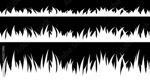 Set of seamless the grass.