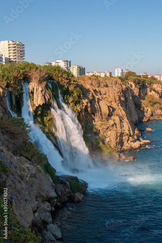 waterfall and rocks Antalya Duden waterfall