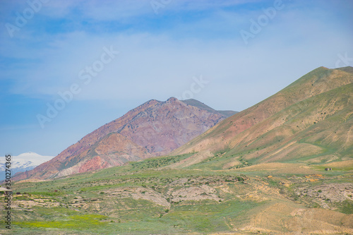 mountain landscape with blue sky