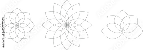lotus design mandala coloring page