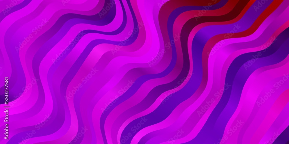 Fototapeta premium Light Pink, Red vector backdrop with bent lines. Colorful illustration with curved lines. Pattern for booklets, leaflets.