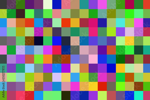 Multi-colored rectangular pixel background. The texture consisting of multi-colored squares. © Oleksii