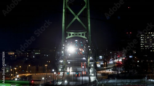 Halifax Nova Scotia- MCDONALD BRIDGE- time-lapse (TIGHT SHOT)