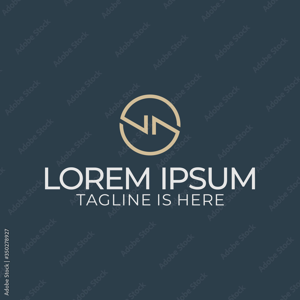 Monogram NN capital letter logo design on a blue background. Monogram NN capital letter logo design on a blue background.