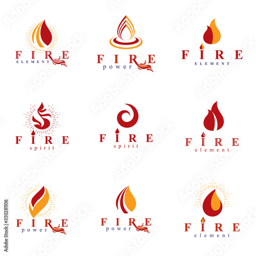 Collection of hot orange fi...