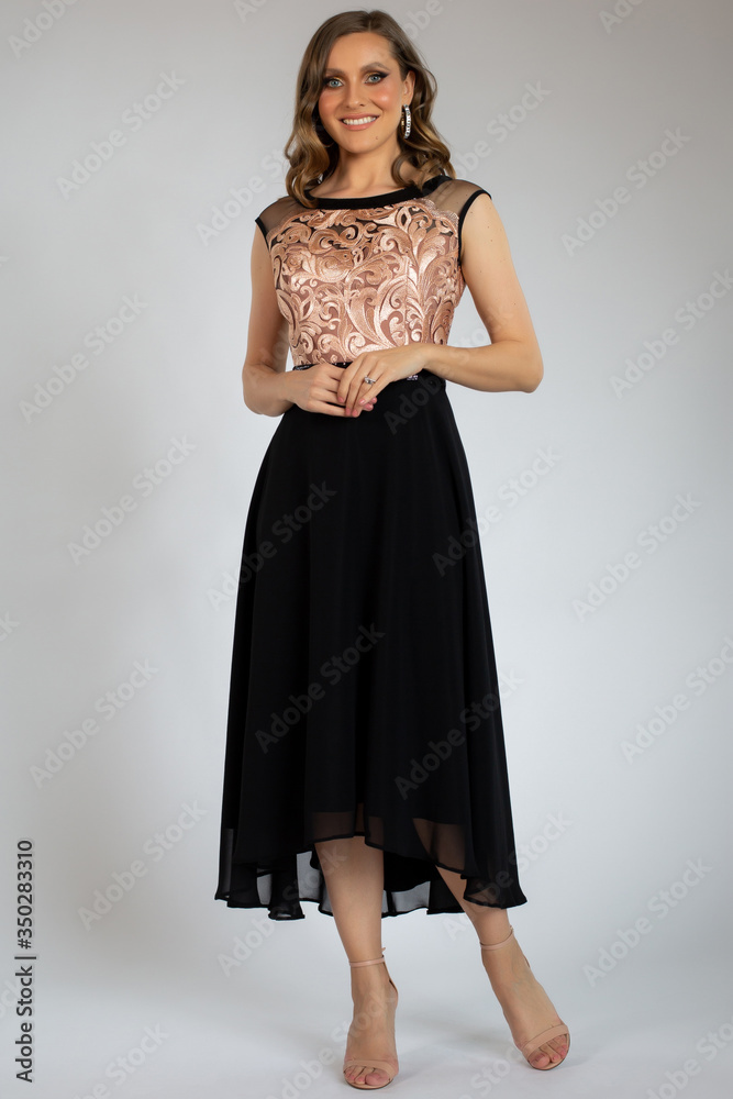 young model posing in fashion dress young model posing in fashion dress