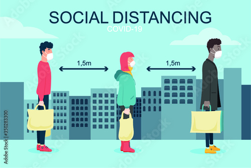 social distancing maintain in market