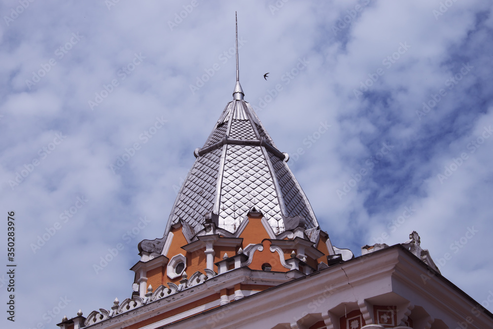 Fototapeta premium The dome of the Chernihiv railway station.