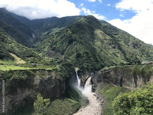 Waterfall in the jungle mountains