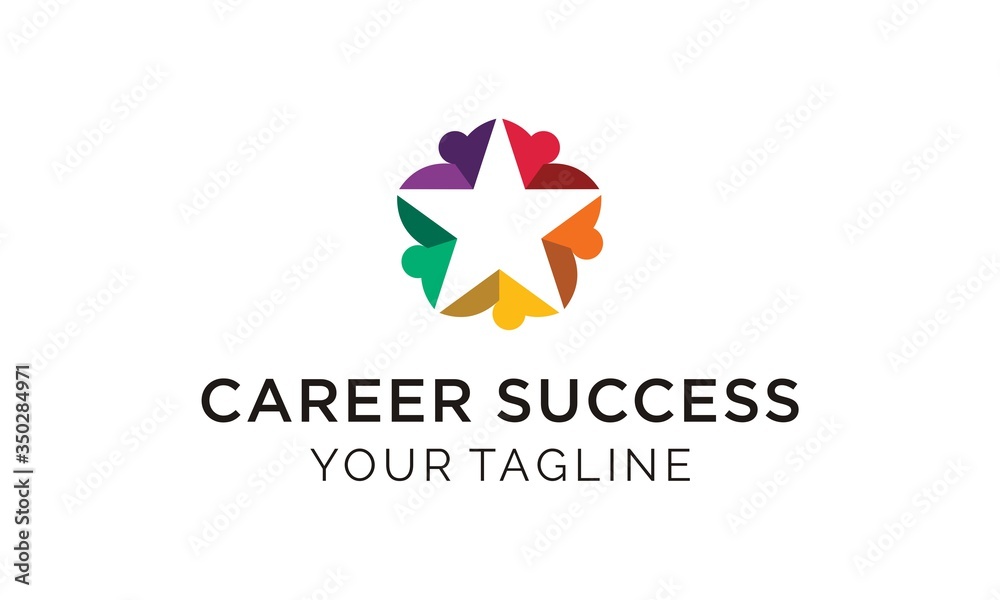 modern colorful career succes logo design modern colorful career succes logo design
