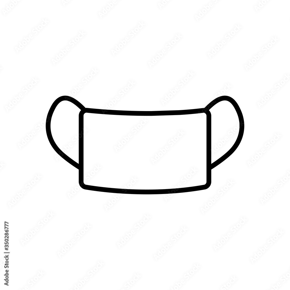 mouth mask icon, line style mouth mask icon, line style