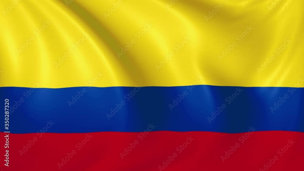 Colombia flag waving in the wind with high quality texture in 4K National Flag of Colombia Colombian Colombia flag waving in the wind with high quality texture in 4K National Flag of Colombia Colombian