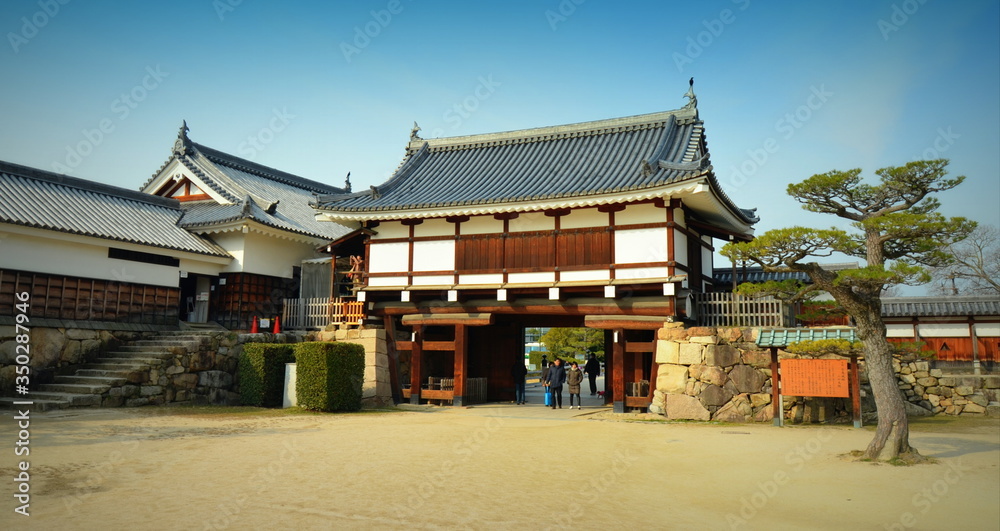 Hiroshima Castle was constructed in 1590s, but was destroyed by the atomic bombing on 1945.  It was rebuilt in 1958, a replica of the original that now is the history museum of the city. 04-11-2015