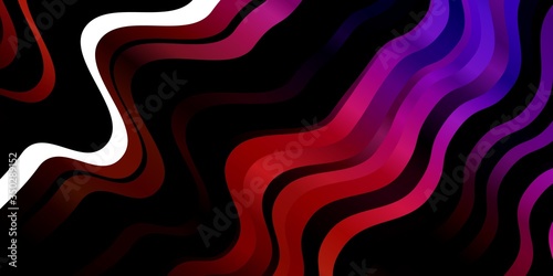 Dark Pink, Red vector texture with circular arc. Colorful illustration with curved lines. Template for cellphones.