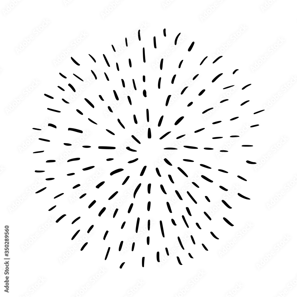 Obraz premium Vector Doodle Sun rays or Starbursts.