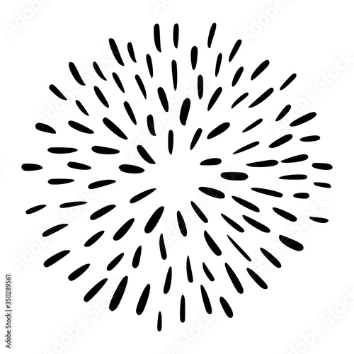 Vector Doodle Sun rays or Starbursts.