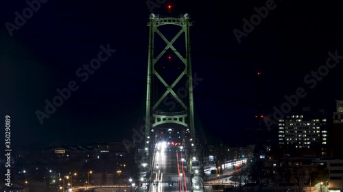 Halifax Nova Scotia- MCDONALD BRIDGE- time-lapse (WIDE SHOT)