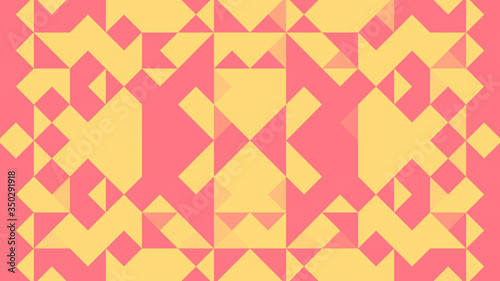 Abstract geometric background with red  yellow and pink polygons.