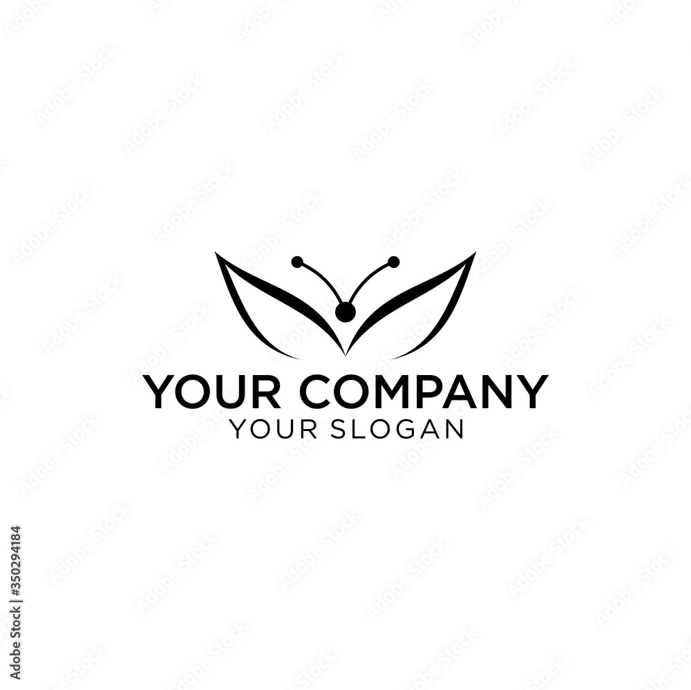 Obraz premium abstract logo design butterfly logo simple