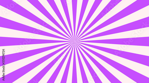 Abstract starburst background with purple rays. Banner vector illustration.