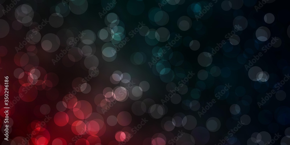 Dark Blue, Red vector template with circles. Dark Blue, Red vector template with circles.