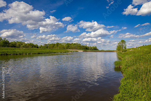 The Morava River on the border between Slovakia and the Czech Republic