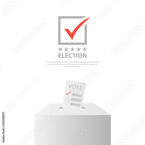 Election background vector illustration design template isolated on white background