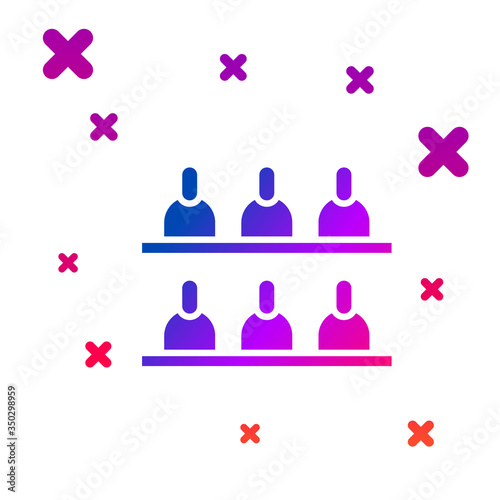 Color Jurors icon isolated on white background. Gradient random dynamic shapes. Vector Illustration