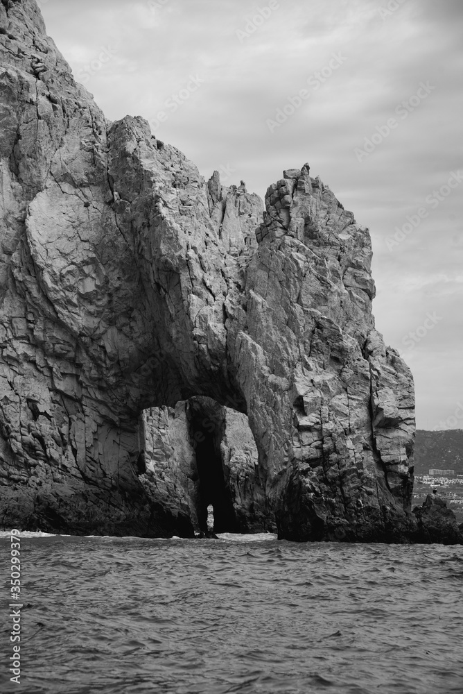 Professional Landscape Portrait taken in Los Cabos, Mexico at the Pacific Ocean, rock formations