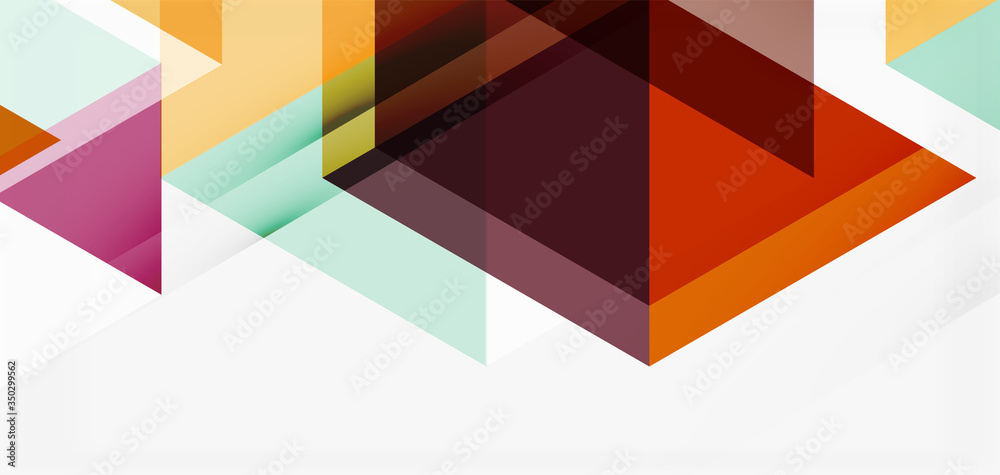 Geometric abstract background, mosaic triangle and hexagon shapes. Trendy abstract layout template for business or technology presentation, internet poster or web brochure cover, wallpaper Geometric abstract background, mosaic triangle and hexagon shapes. Trendy abstract layout template for business or technology presentation, internet poster or web brochure cover, wallpaper