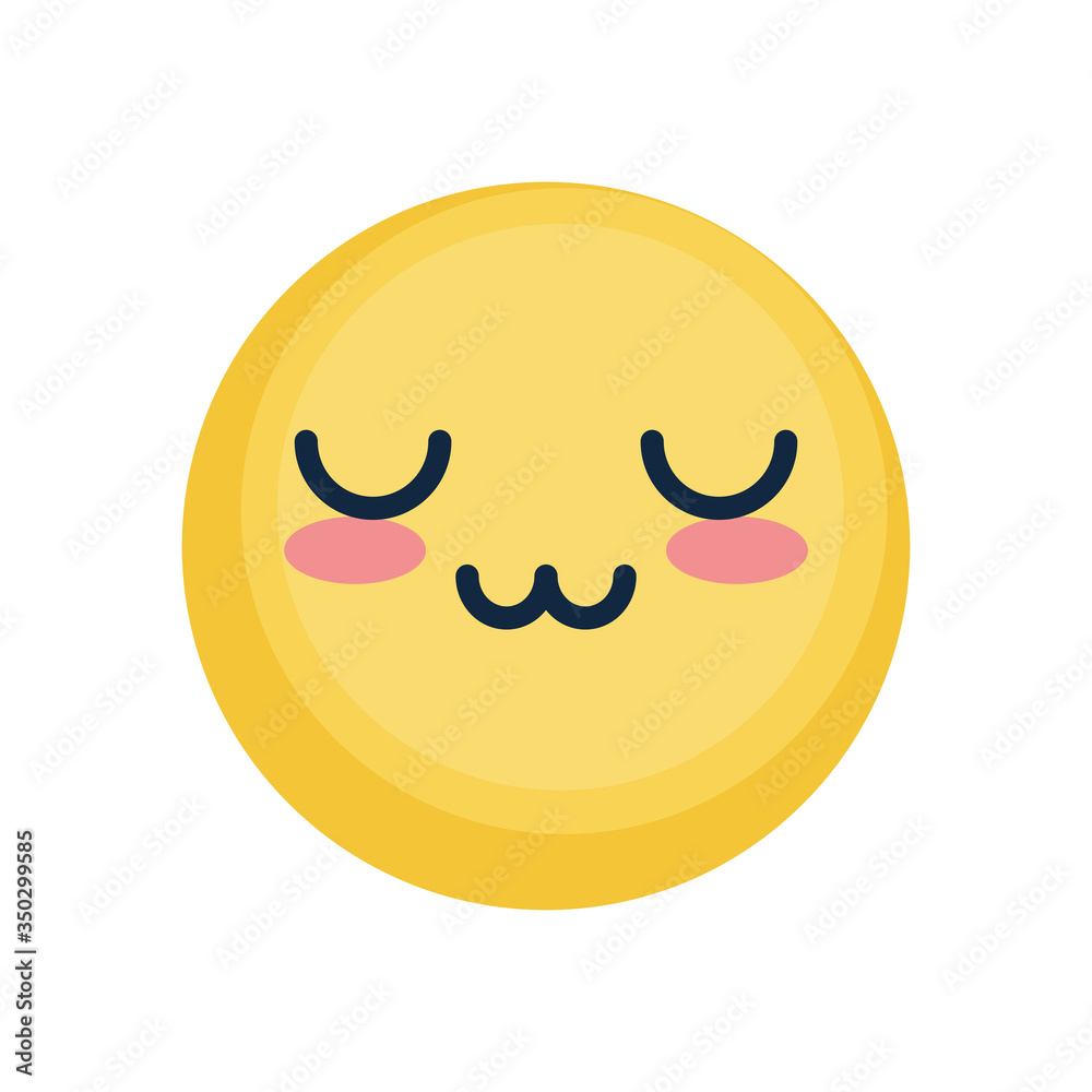 Fototapeta premium peaceful emoji icon, flat style
