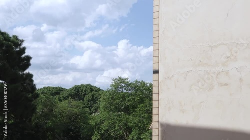 Clouds passing through buildings Timelapse