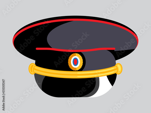 Russia police cap. Vector illustration.