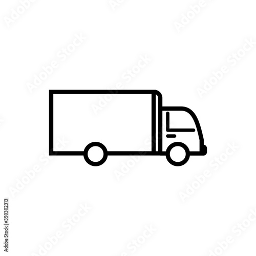 Delivery sign: delivery truck vector icon