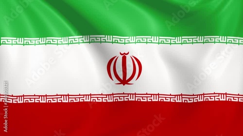 iran flag waving in the wind with high quality texture in 4K National Flag of Iran iranian persian