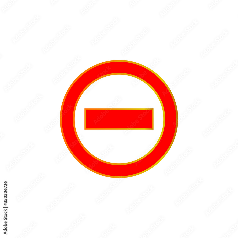 Prohibition sign icon vector illustration Prohibition sign icon vector illustration