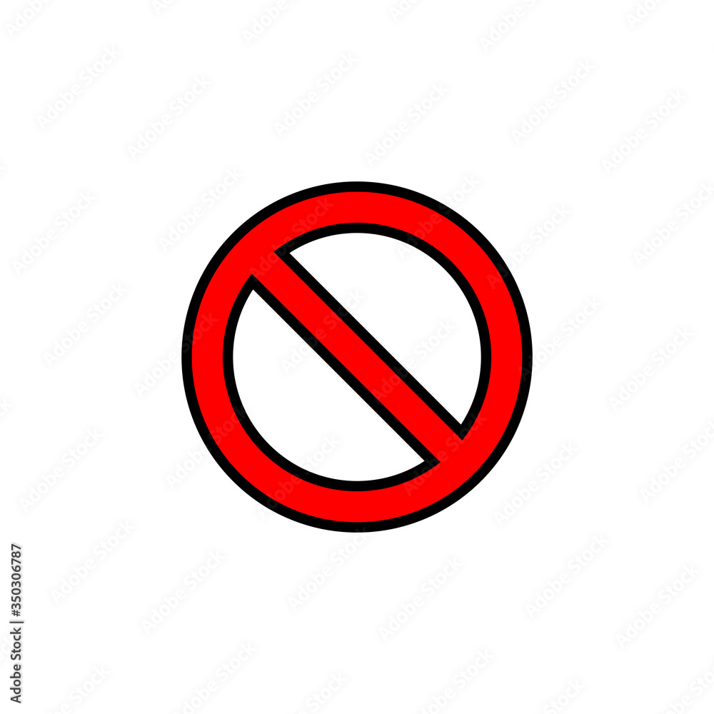 Prohibition sign icon vector illustration Prohibition sign icon vector illustration