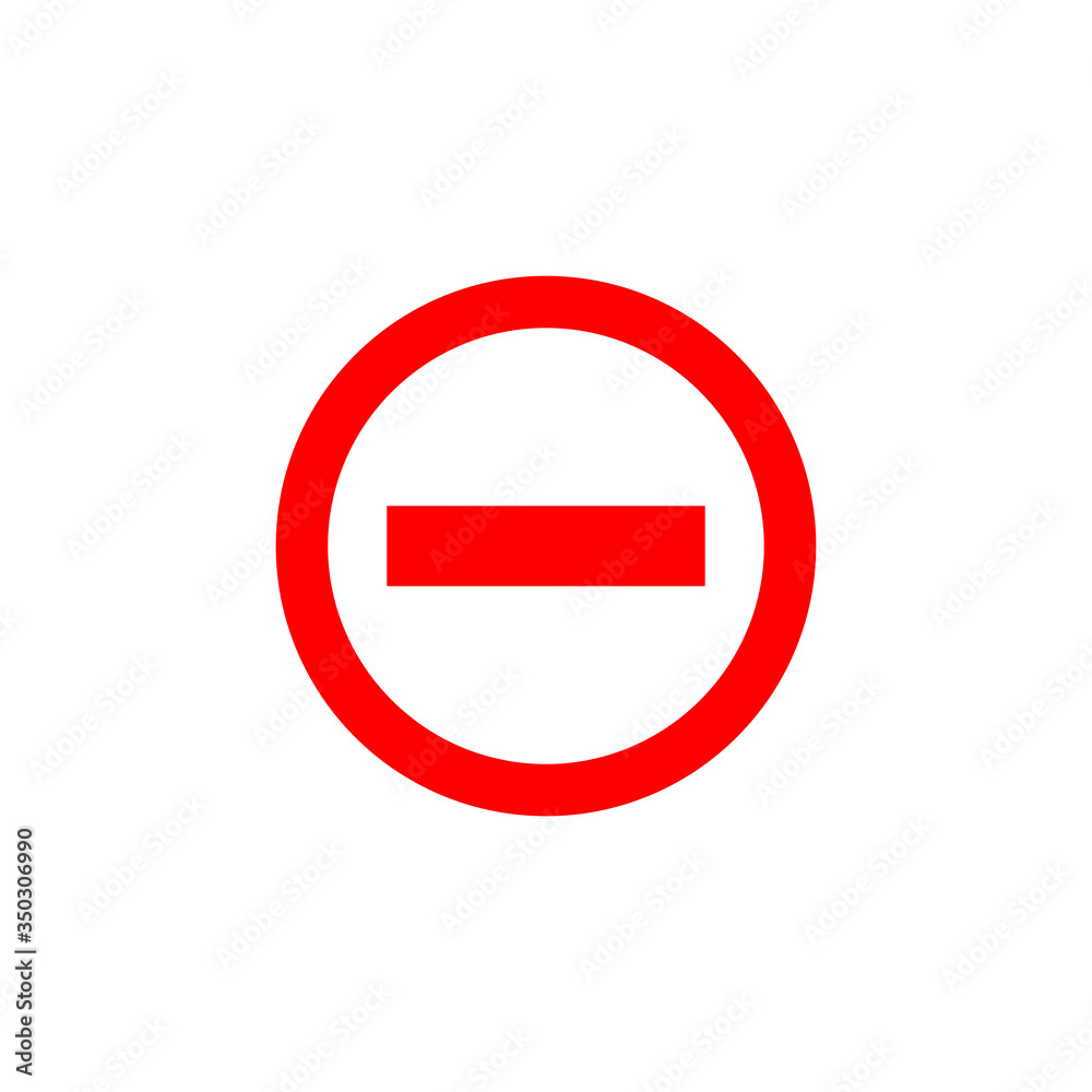 Prohibition sign icon vector illustration