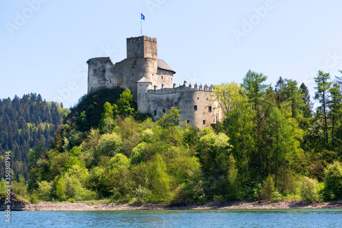 14th century Niedzica Castle ( Dunajec Castle), medieval fortress at Lake Czorsztyn, Niedzica, Poland