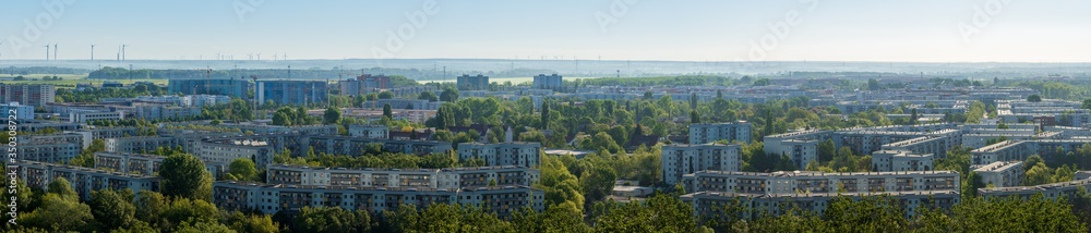 Panoramic view of the residential area of Berlin - Marzahn-Hellersdorf district.
