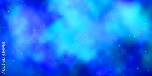 Light BLUE vector texture with beautiful stars. Decorative illustration with stars on abstract template. Best design for your ad, poster, banner.