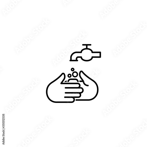 washing hand icon flat vector logo design trendy