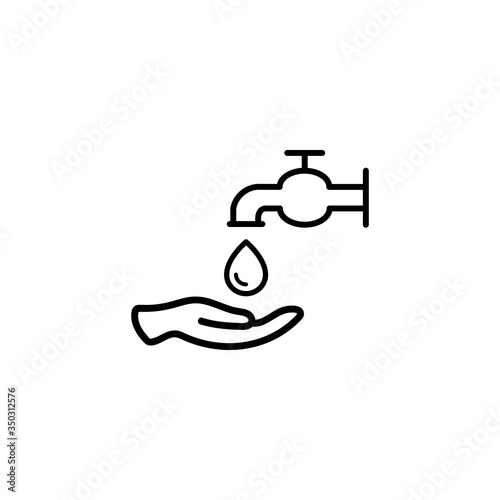 washing hand icon flat vector logo design trendy