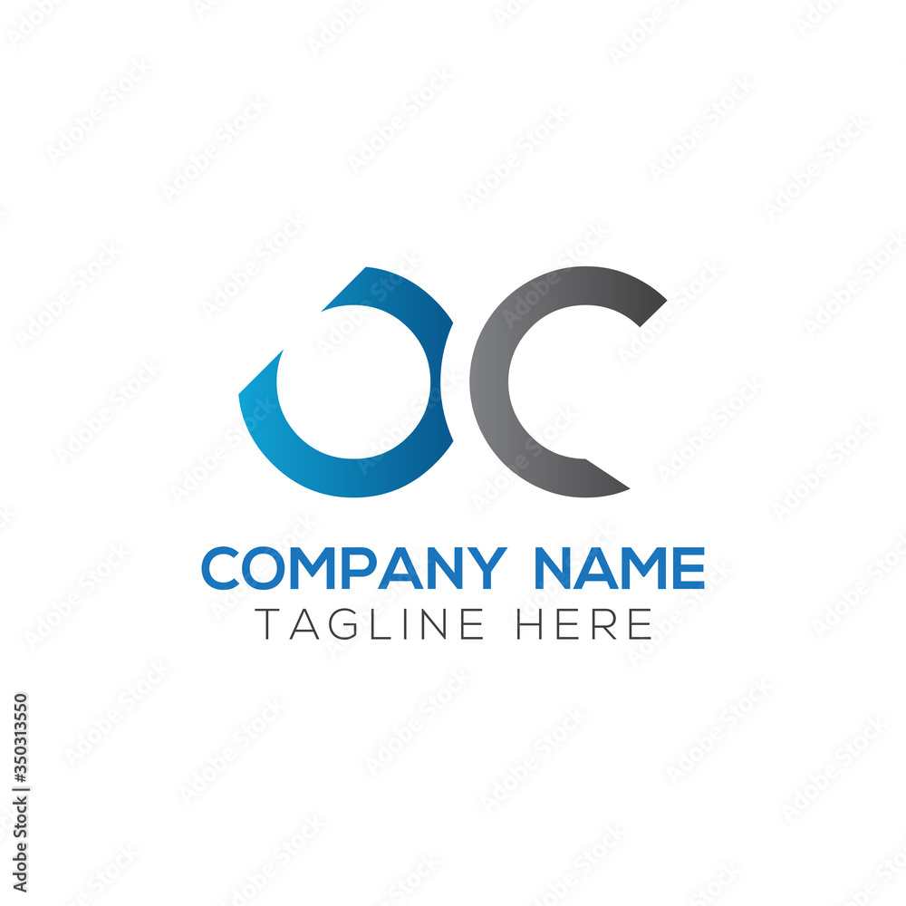 Initial Simple Letter OC Logo Design Vector Template. Abstract Minimal OC Letter Logo Design Initial Simple Letter OC Logo Design Vector Template. Abstract Minimal OC Letter Logo Design