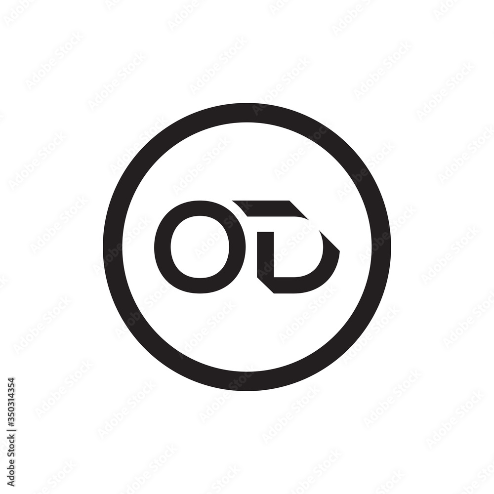Initial Simple Letter OD Logo Design Vector Template. Abstract Minimal OD Letter Logo Design Initial Simple Letter OD Logo Design Vector Template. Abstract Minimal OD Letter Logo Design